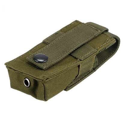 Green Tactical Molle Flashlight Holder Belt Holster Pouch Torch Carry Case