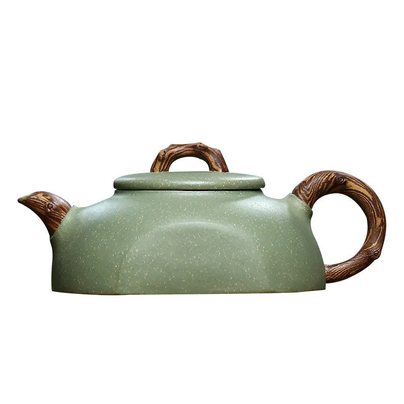 200cc Yixing Green Sand Purple Clay Sand Teapot Handmade Teapot
