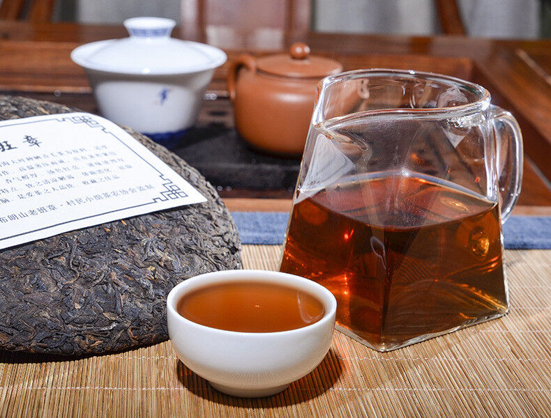 Hot 2008 The First Village Lao BanZhang Puer Ripe Pu Erh Tea Old Tree Pu Er 357g