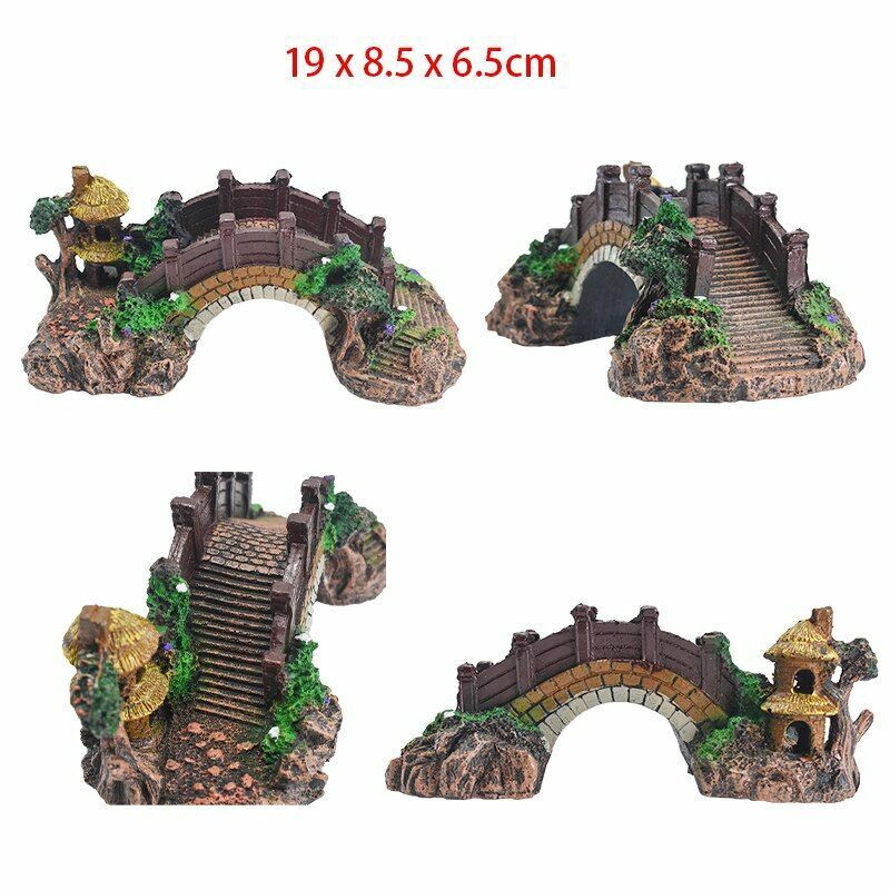 Aquarium Shipwreck Castle Decor Fish Tank Landscaping Ornament Plastic 15x7x13cm