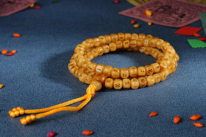 Handmade Tibetan Yak Bone Dice Beads Mala Prayer Beads for Meditation