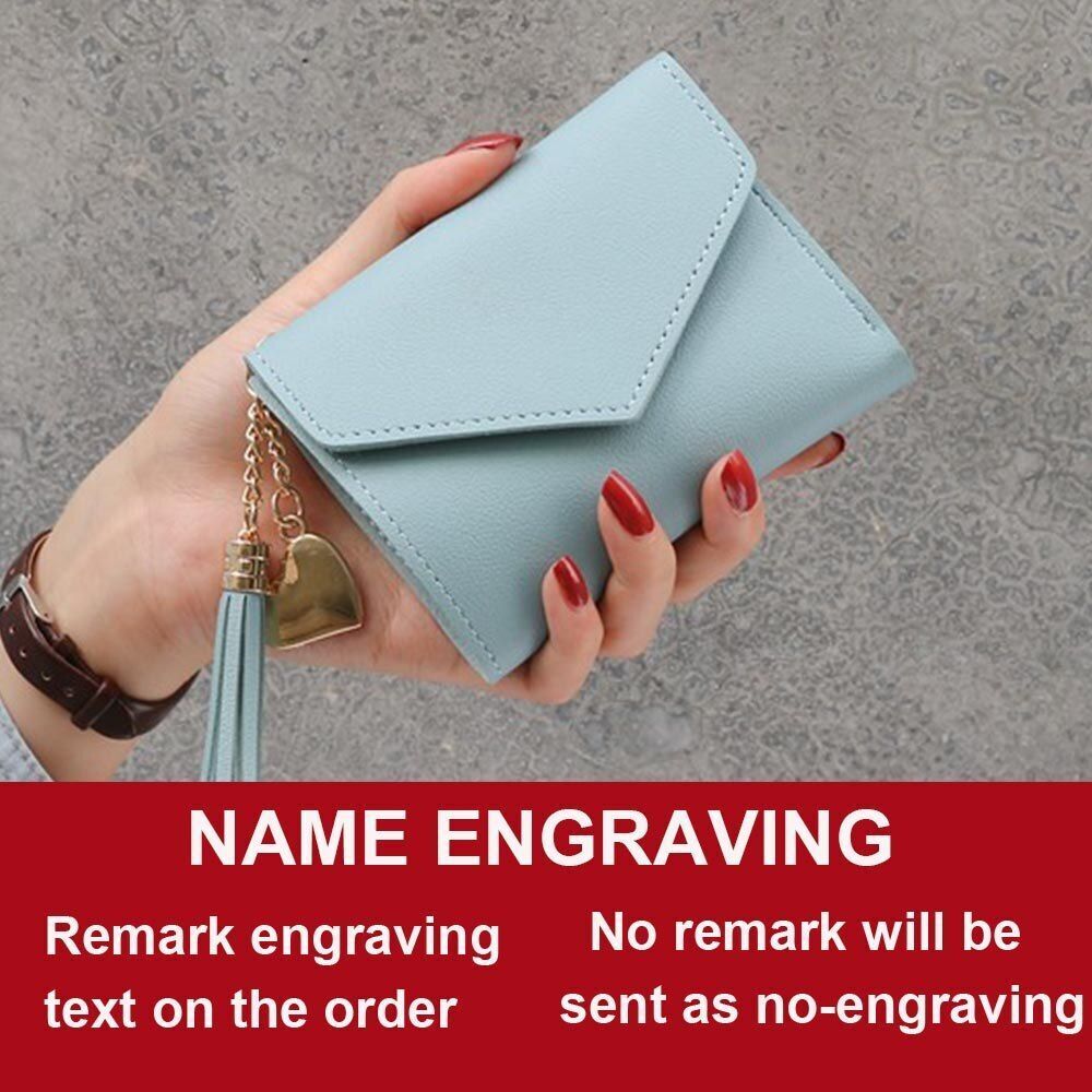 Short Leather Women Wallets Customized Mini Card Holder Purse 11*9*1.5 CM 1 PC
