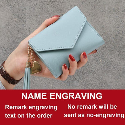 Short Leather Women Wallets Customized Mini Card Holder Purse 11*9*1.5 CM 1 PC