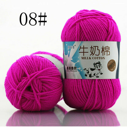 Hot Sale 50g Hand-woven Chunky Yarn Soft Milk Cotton Knitting Baby wool yarn