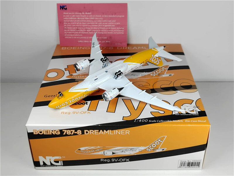 NG Models Scoot for BOEING B787-8 9V-OFK flyscoot DREAMLINER 1/400 Plane Model