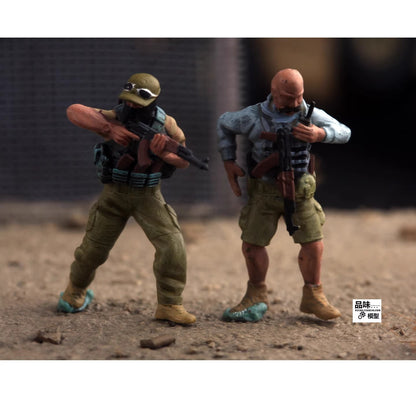 Homemade 1/72 Russian Wagner 7-Persons Capture Special Operations Team Model