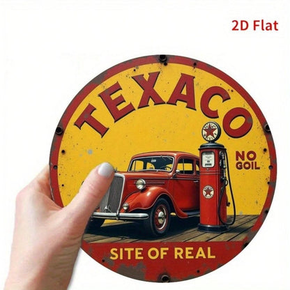 Vintage 8x8 Tin Sign Texaco Gas Station Retro Wall Art for Home Bar Garage