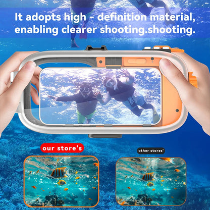 IP68 Dive Waterproof Case Samsung/iPhone,Snorkeling Underwater Box BT Shutter