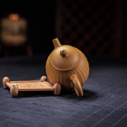 210ml yixing zisha duan clay tea pot with 7 infuser holes marked handmade pot