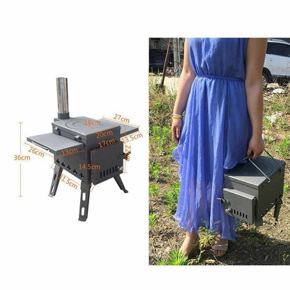 Titanium Alloy Wood Heating Stove Outdoor Ultralight Multipurpose Camping Tent