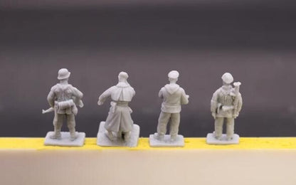 Unassembled1/72 Resin WWII German SS 9 Soldiers kit A&Bstyle
