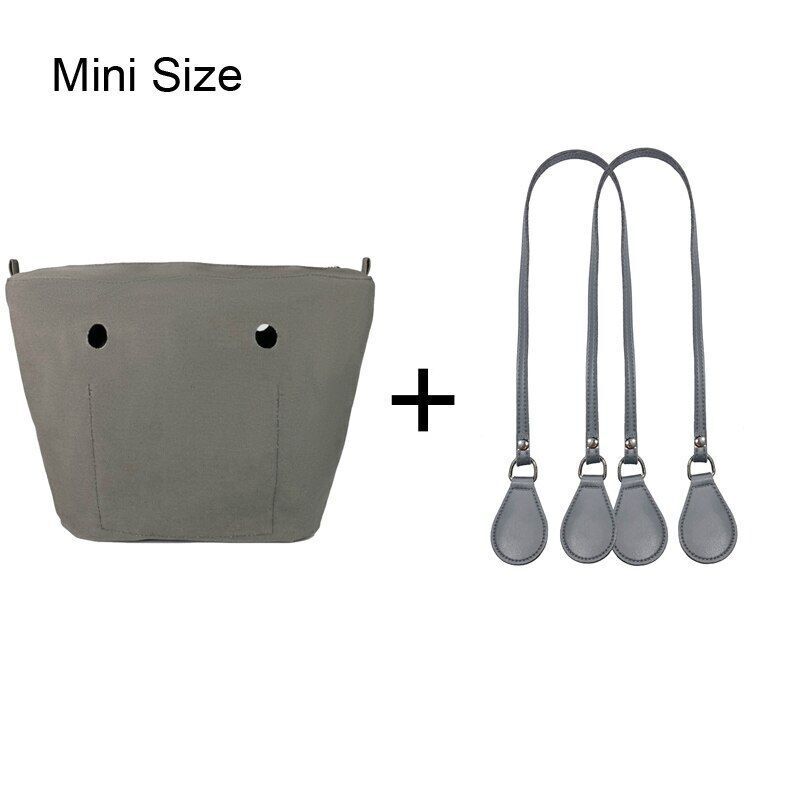 1set Canvas Lining Insert Inner Pocket 85cm Long Handles Microfiber Leather Bag