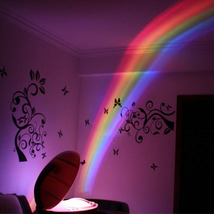 LED Night Light Rainbow Color Projection Lamp 3 Modes Style Decor Egg-Shaped ABS
