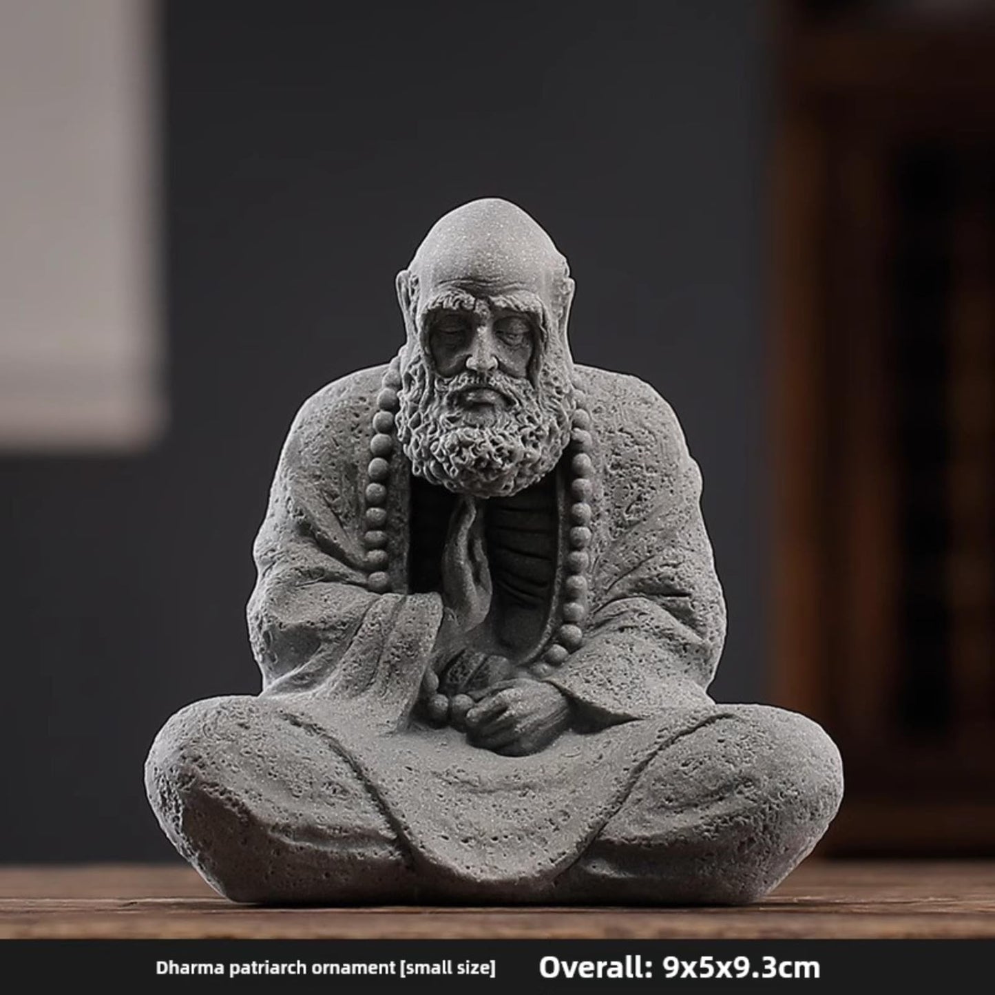 Bodhidharma Green Sandstone Tea Pet 9.3cm 3.7in Kung Fu Tea Table Tea Ceremony