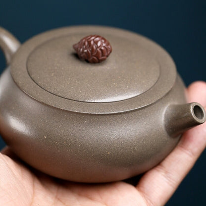 Handmade Tea Pot On Sales Marked Real Yixing Zisha Clay Ball Shaped Infuser Hole