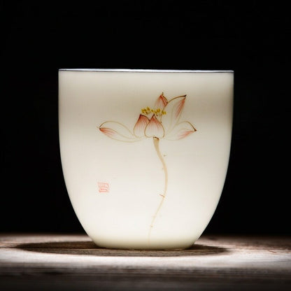 Teacups Drinkware Chinese Kung Fu Tea Cup Ceramic Porcelain Tea Set Accessories