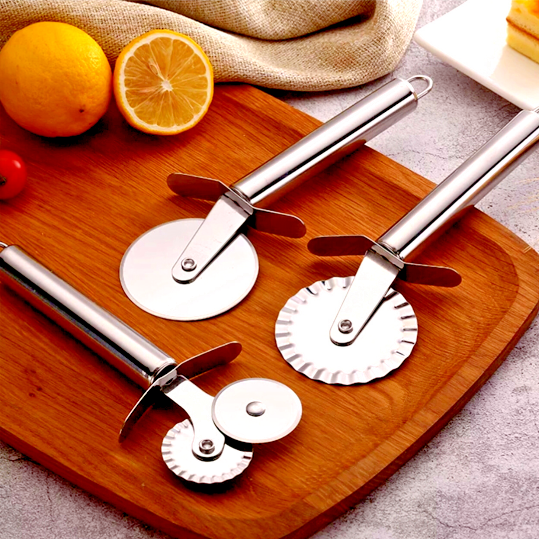 Pizza Cutter Stainless Steel Pizza Cutter Wheel Super Sharp Pizza Slicer 3Pcs/1P