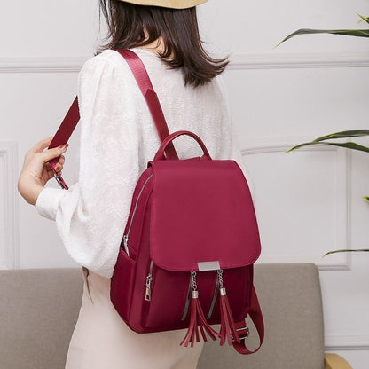 Backpack Shoulder Bag Oxford Traveling Student Book Purses Polyester 1 PC Khaki