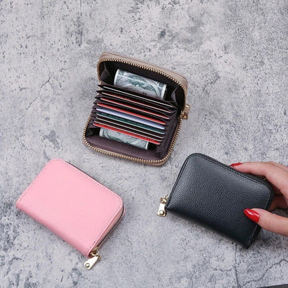Leather Women Wallet Credit Card Holder Small Coin Purse Money Bag Mini 11*8 CM