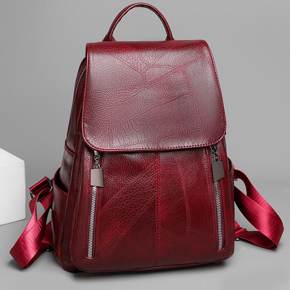 CELELA Soft Leather Backpack Women's Street Trend Wear Resistant Travel Bag
