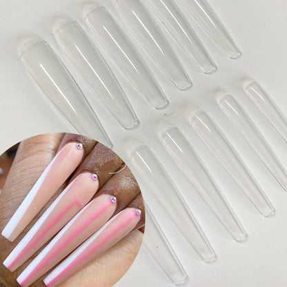 Fake Nail Tips Plastic 3XL Extra Long Stiletto Acrylic Full Manicure Tool 240Pcs
