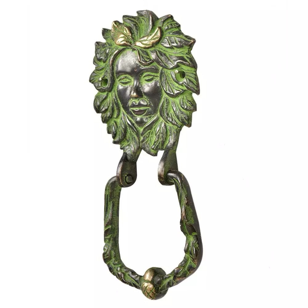 Antique Look Brass Victorian lady Face Patina Door Knocker Door Bell Home Decor