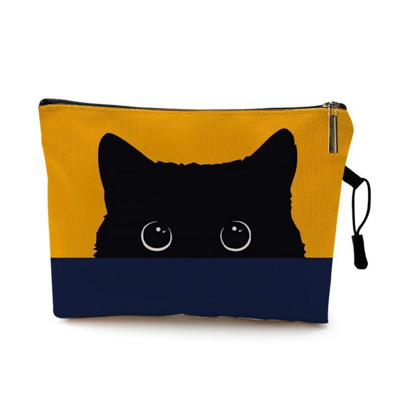 Cats Footprints Cosmetic Bag Cases Makeup Organizer Bag Traveling Polyester 1 PC