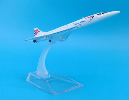 16cm BRITISH AIRWAYS Concorde Passenger Airplane Diecast Aircraft Plane Model