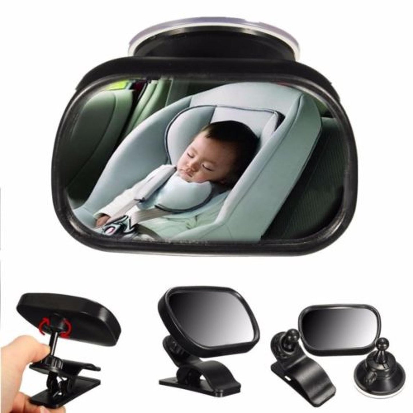 Car Baby Back Seat View Mirror For Infant Child Toddler Safety Suction&Clip A