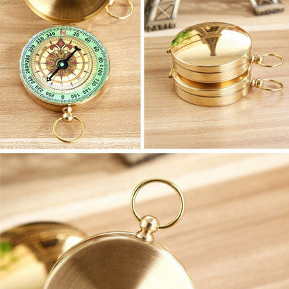 Camping Compass Glow in Dark Survive Metal Pocket Navigation Tool Hiking Outdoor