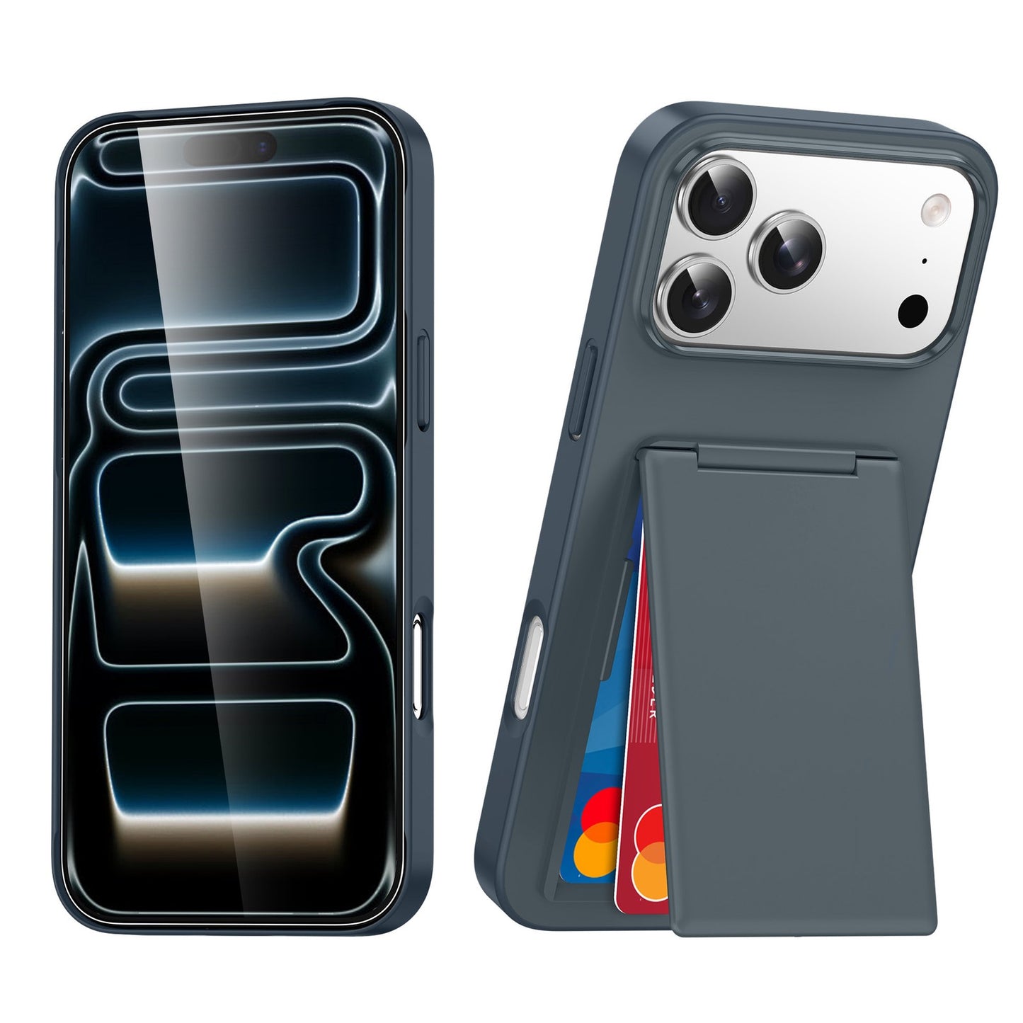 iPhone17 mobile phone case card bag skin frosted 16ProMax anti-fall cover