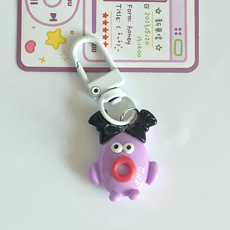 Sausage Big Mouth Monster Key Chain Doll Pendant Key Ring Charms Car Bag Decor