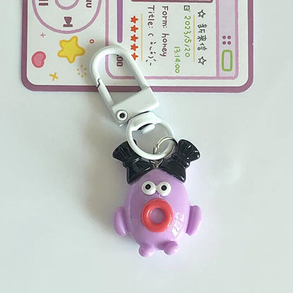 Sausage Big Mouth Monster Key Chain Doll Pendant Key Ring Charms Car Bag Decor