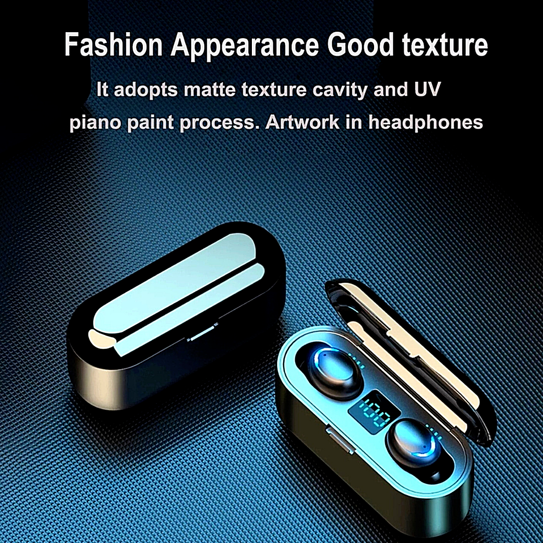 TWS Wireless Earbuds Bluetooth 5.0 Waterproof Headset Headphones With Power Bank