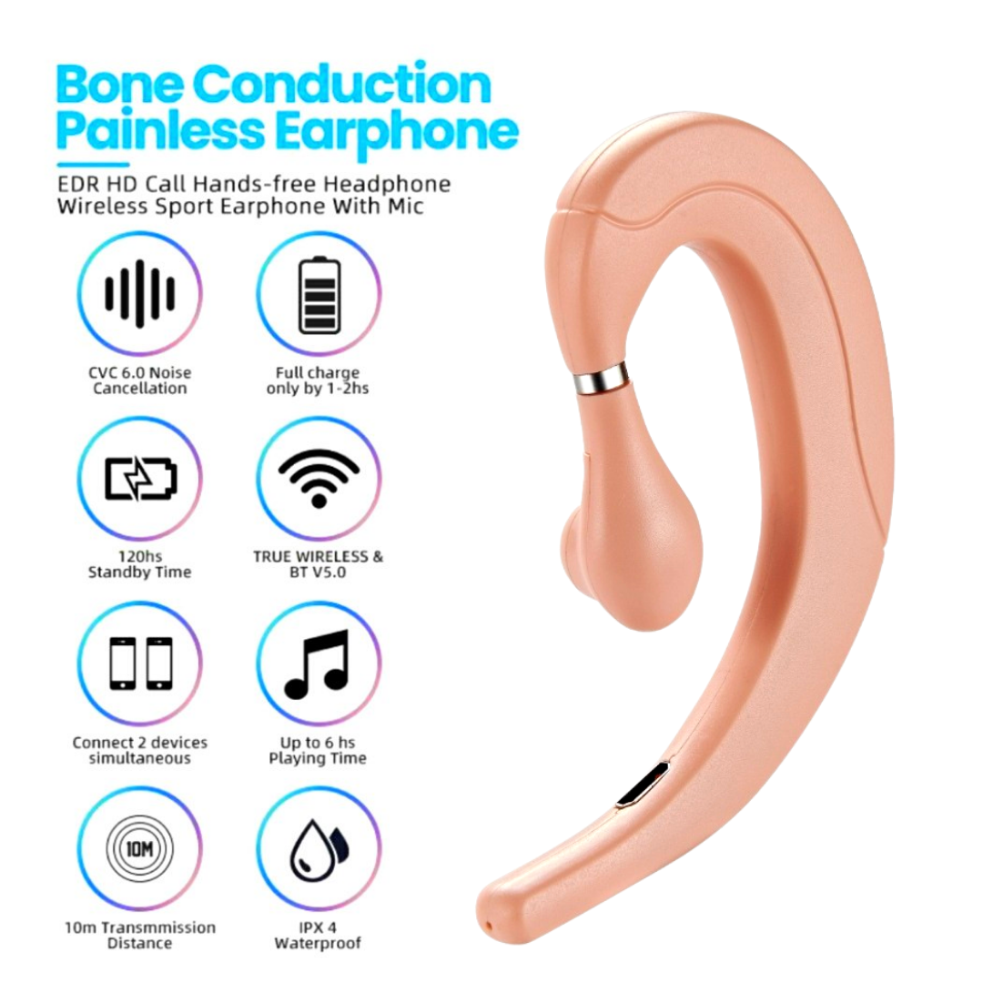 Wireless Bluetooth 5.0 Earpiece Headset Driving Trucker Earbuds Noise Cancelling