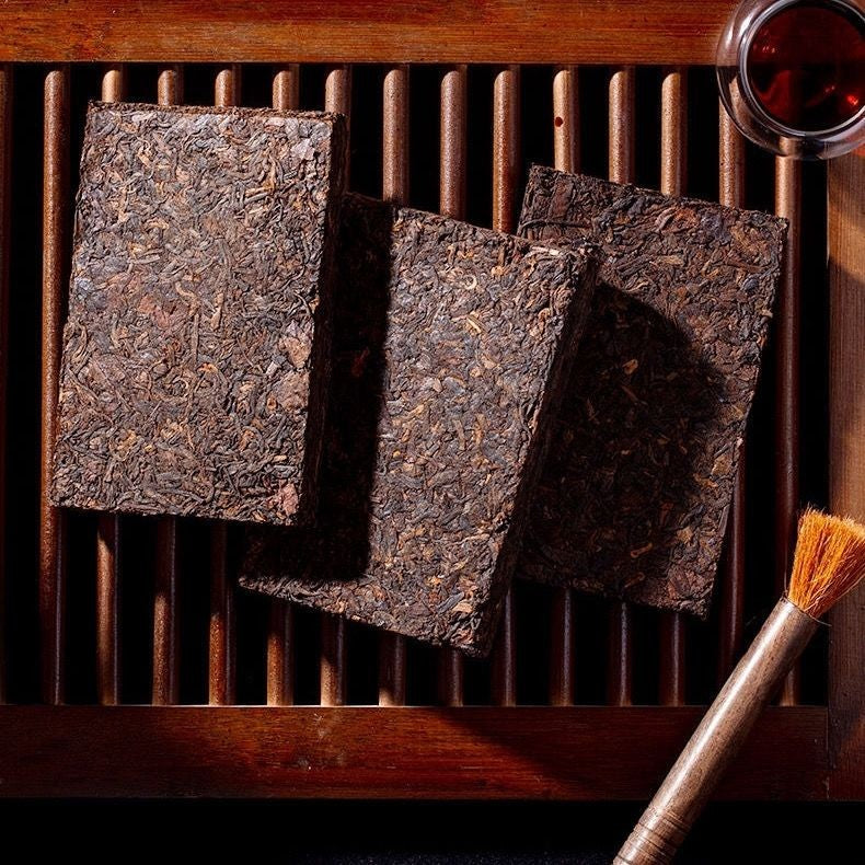 ！Yunnan Puer Brick Tea 1992 Laobanzhang Pu-erh Ripe Tea Brick Aged Puerh Tea250g
