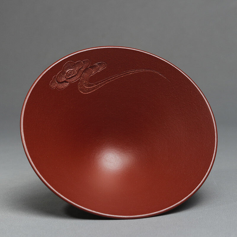 Yixing Purple Sand Cup Engraved Xiangyun Tea Tasting Tea Kung Fu Tea Cup