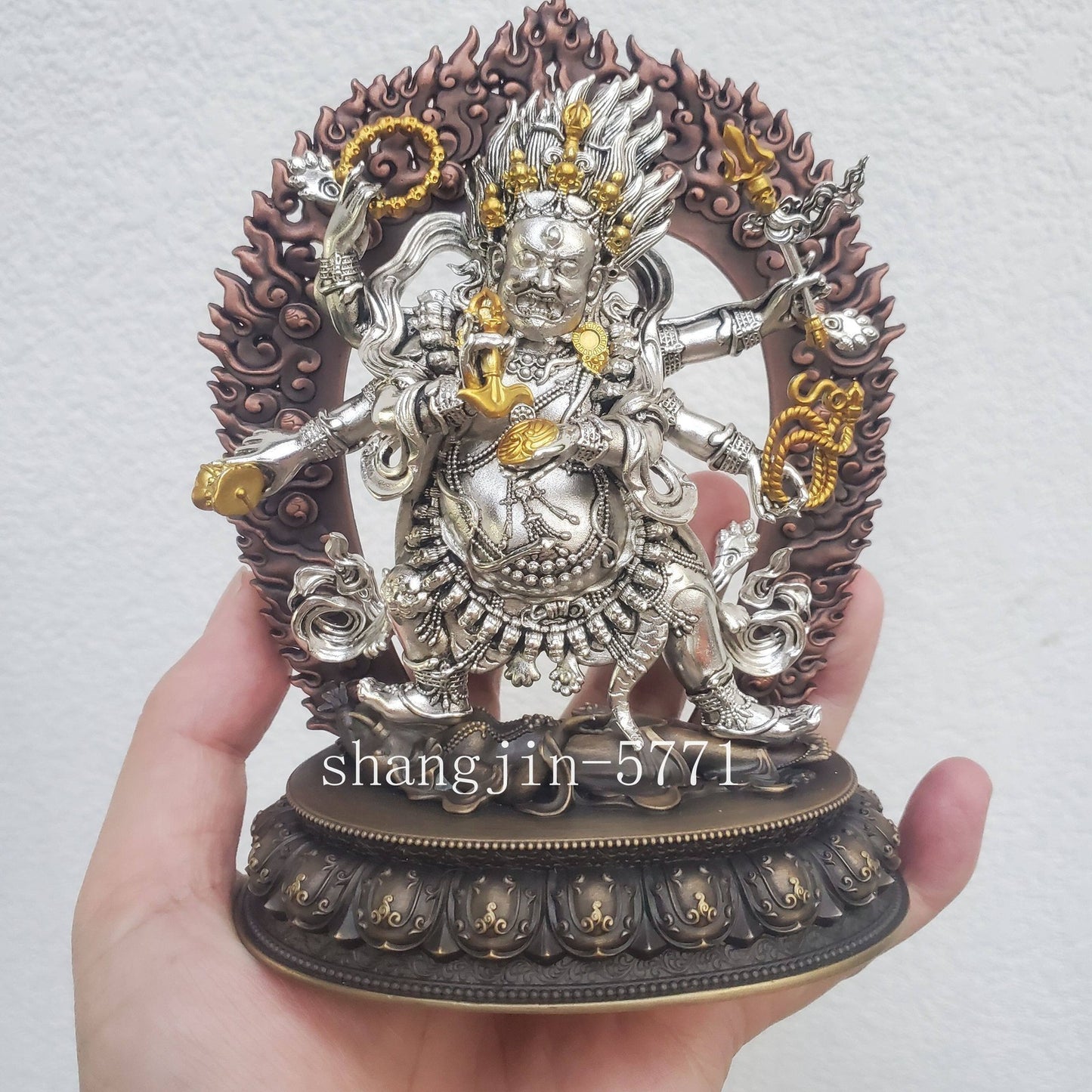 15CM 3 Colors Copper Statue 6 Mahakala Spirituality Buddha