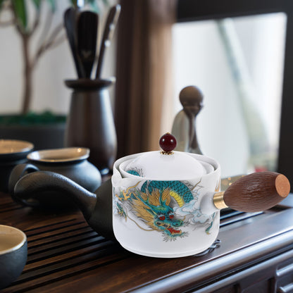 Chinese Style 360° Rotation Portable Ceramic Tea Kettle Tea Kettle