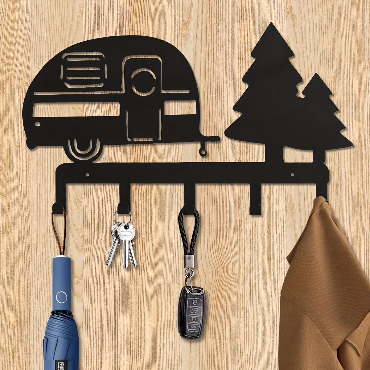 CIFBUY Metal Key Rack Holder - Household Multi-Purpose Clothes Bag Key Hooks