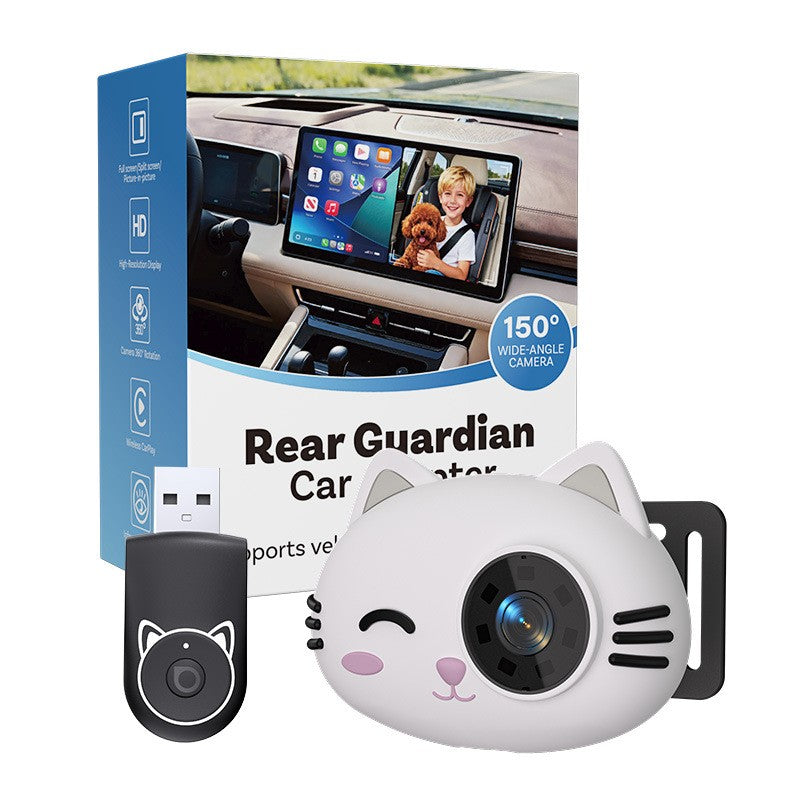 Portable Wireless Cabin Care Carplay Adapter Car Camera Back Seat Baby Monitor