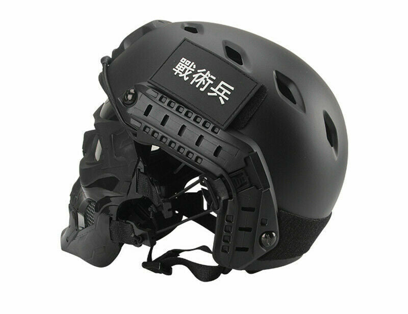 Tactical Airsoft Helmet Skull Full Face Mask Military CS Collectible Gift Set