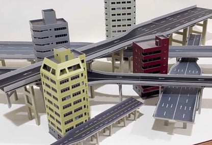1/64 /150 Scale Diorama City Highway Street Road Bridge Model Scene Viaduct Toys