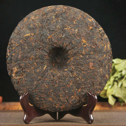 357g Ancient Tree Ripe Puer Cake Menghai Taste Old Tree Chen Cang Pu-erh Tea