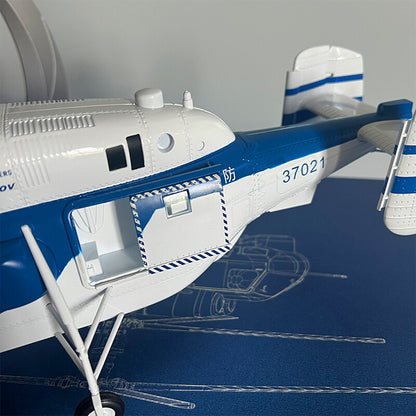 1:32 47CM Qingdao Fire Protection Kamov KA-32 Helicopter Diecast Airplane Model