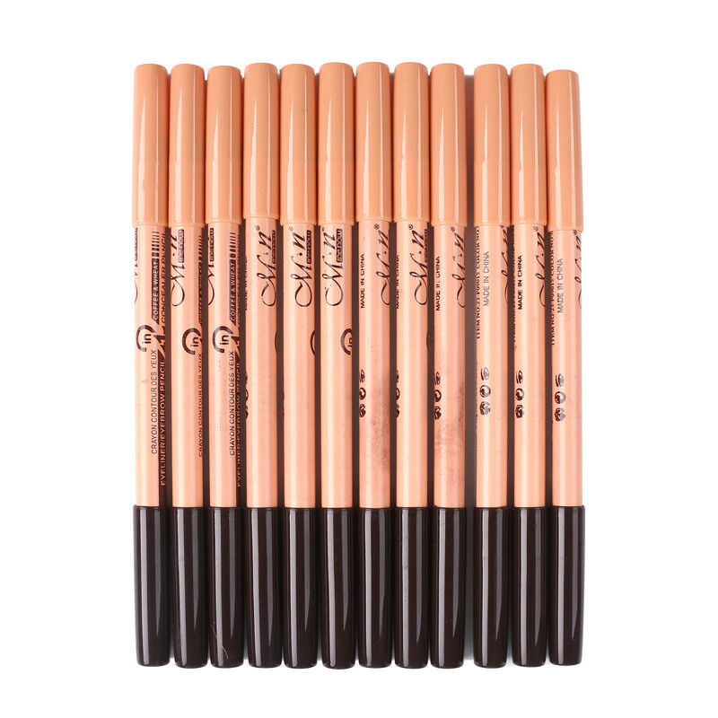 MENOW 12PCS Concealer & eyebrow Pencils 2 in 1 Makeup Set Two-head Professional