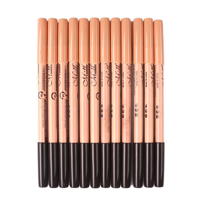 MENOW 12PCS Concealer & eyebrow Pencils 2 in 1 Makeup Set Two-head Professional