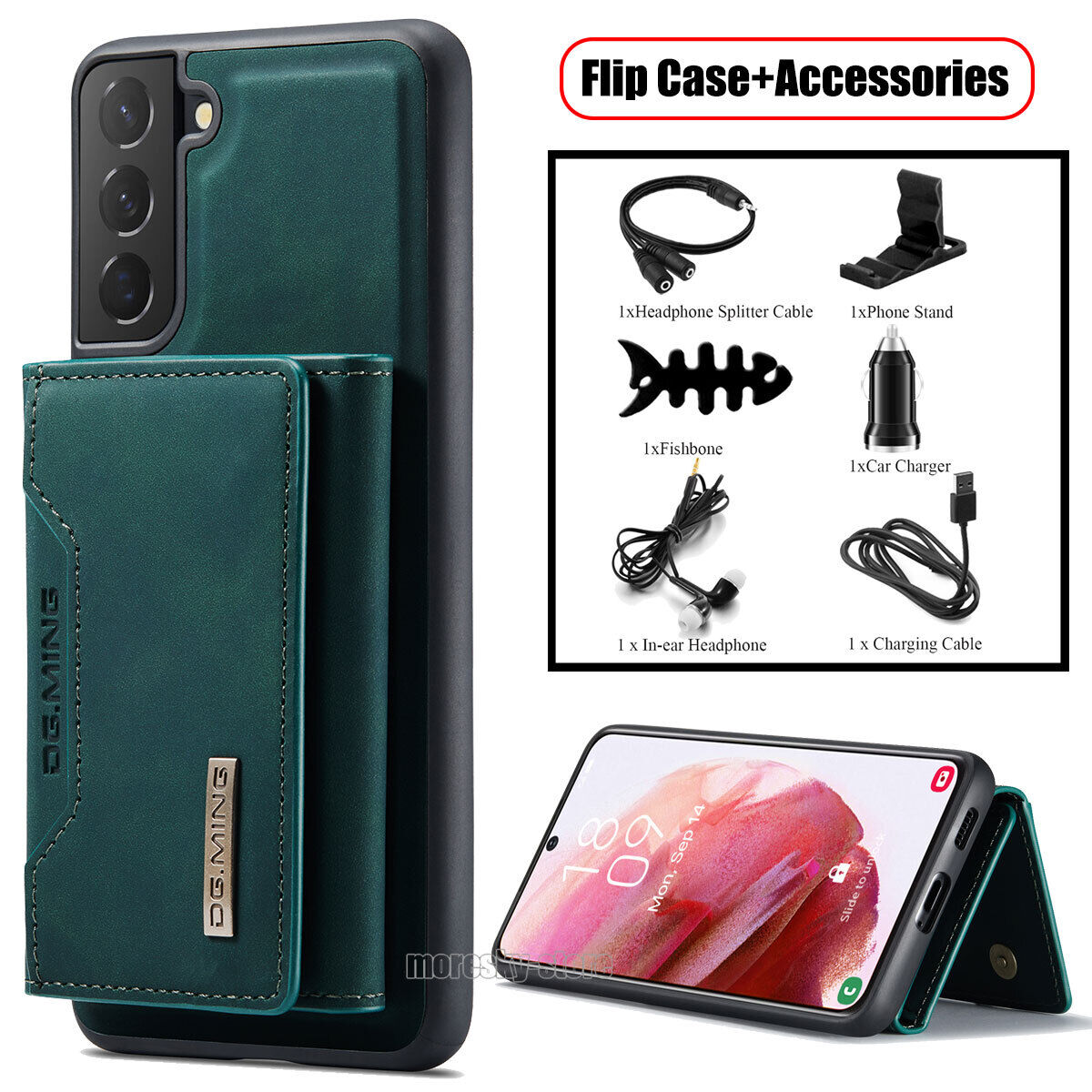 For Samsung Galaxy S22 + 5G Leather Case Cover Wallet Card Holder / Accessories