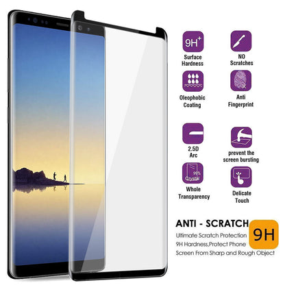 For Samsung Galaxy Note 8 Slim Glossy Full Cover Tempered Glass Screen Protector