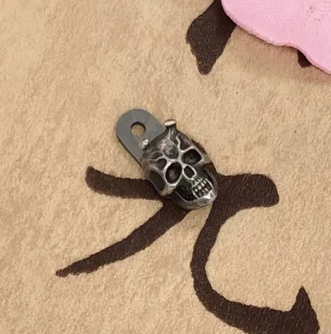 1 Piece Hand Made Silver Skull Filler Tab for for Rick Hinderer XM18 3.5”